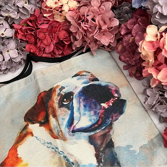 Eco-Friendly Adorable English Bulldog Folding Tote Bag - Picture 10 of 14